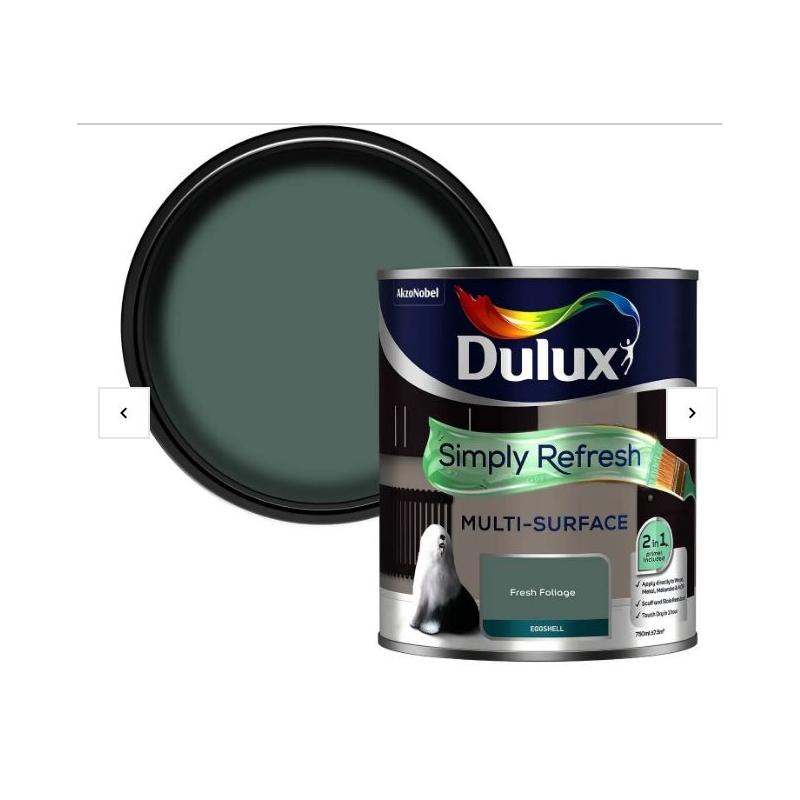 DULUX SIMPLY REFRESH M/S EGGSHELL OVERTLY OLIVE 750ML DULUX SIMPLY REFRESH M/S EGGSHELL OVERTLY OLIVE 750ML